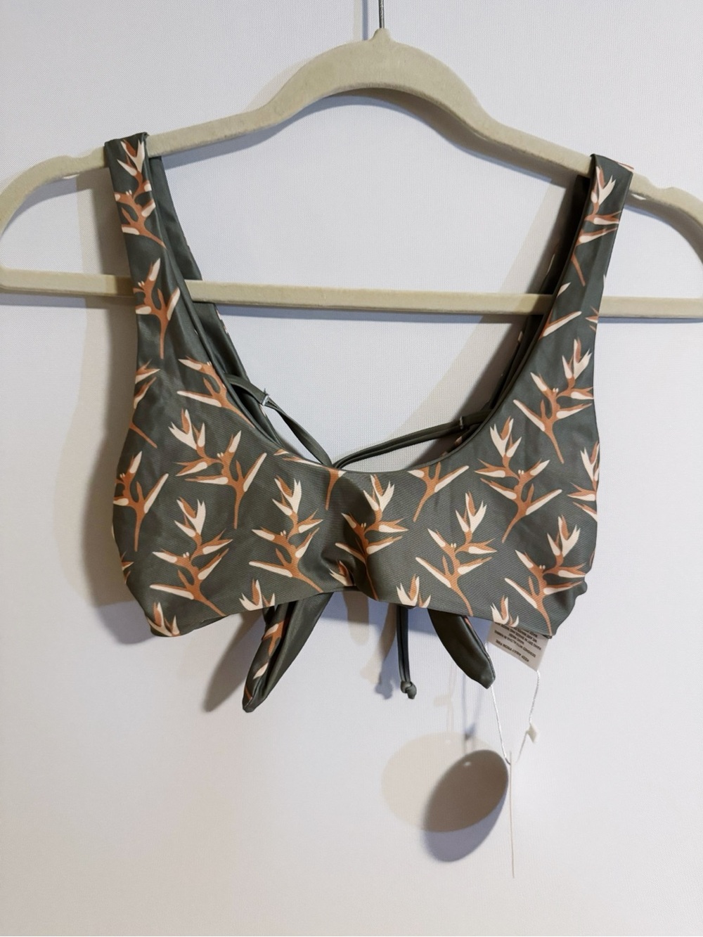 Of One Sea - Green Torch Ginger Bikini Top
